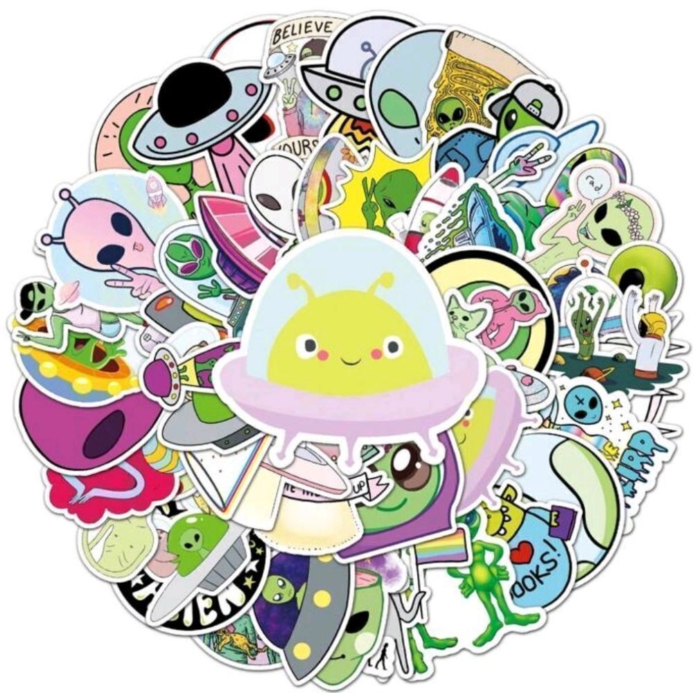 Colorful Alien 👽 Stickers - Picture 5 of 5